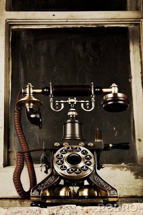 Poster Elegantes Telefon aus der Vergangenheit