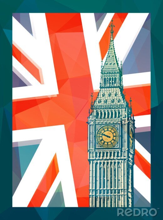 Poster Elizabeth Tower - famous London Landmark