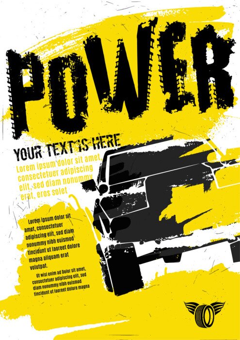 Poster Energetischer Geländewagen