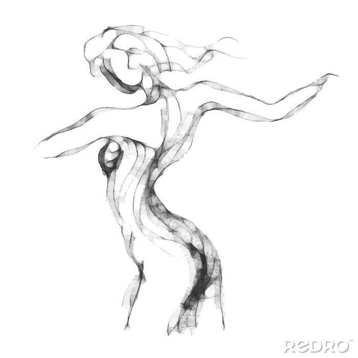 Poster Erotik Akt einer abstrakten Frau