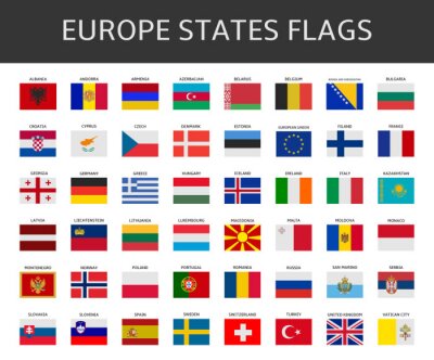 Europäische Staatsflaggen