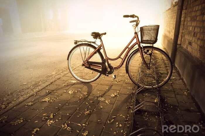 Poster Fahrrad im Herbst