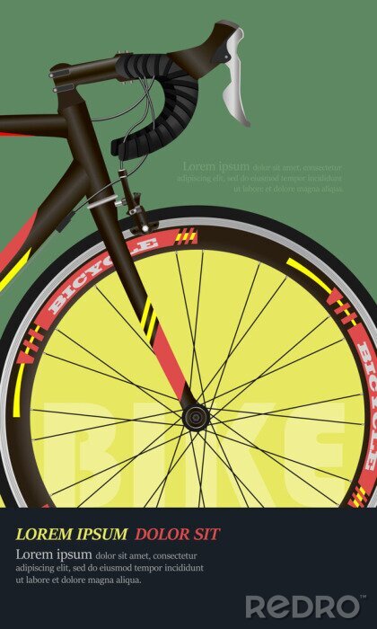 Poster Fahrradgrafik mit Aufschrift