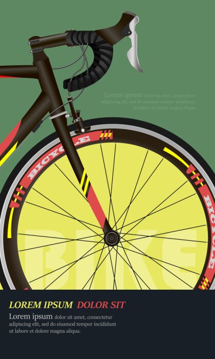 Poster Fahrradgrafik mit Aufschrift