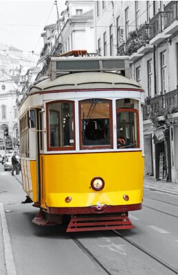 Fahrzeug in der Stadt Lissabon Straßenbahn