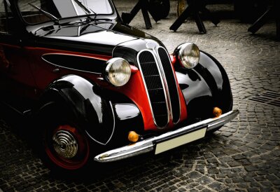 Fahrzeug Vintage schwarz-rot
