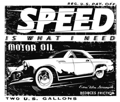 Poster Fahrzeuge Schwarz-Weiß-Illustration