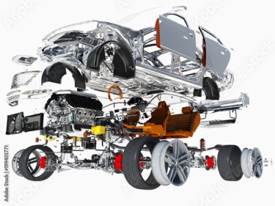 Poster Fahrzeugkomponenten