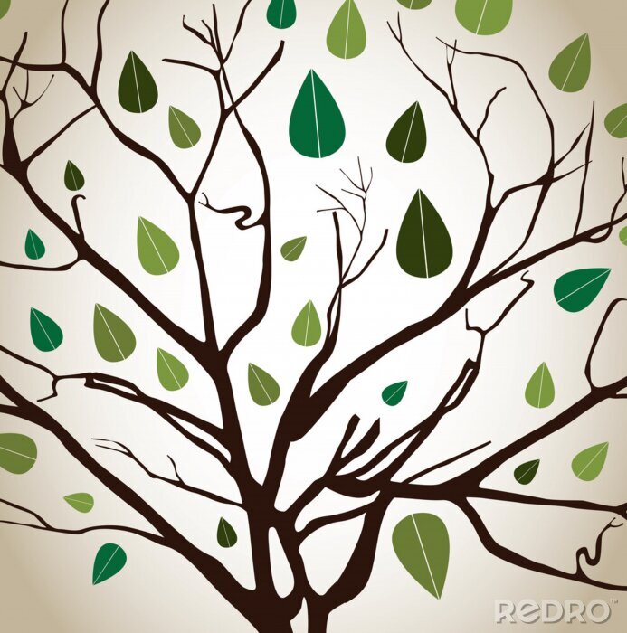 Poster Fallende Blätter vom Baum