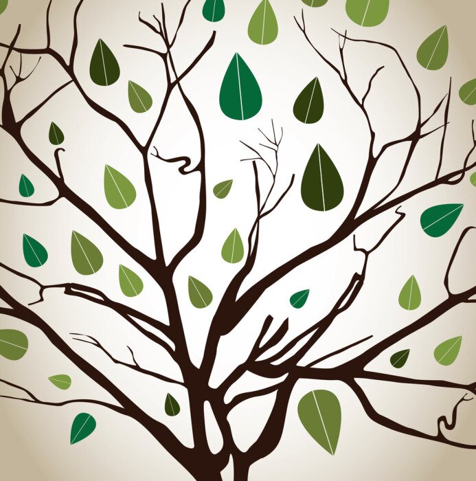 Poster Fallende Blätter vom Baum