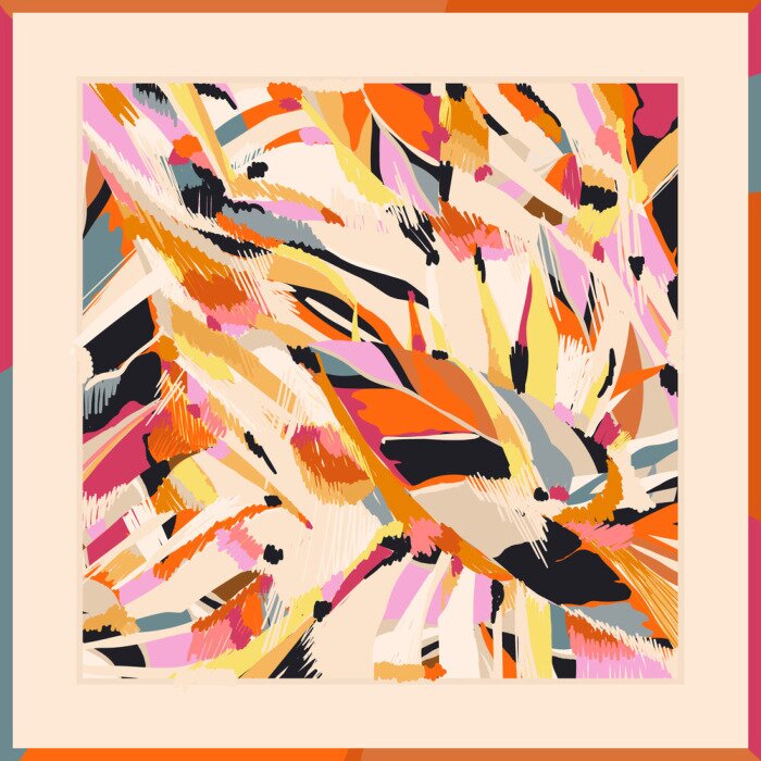 Poster Farben im böhmischen Stil