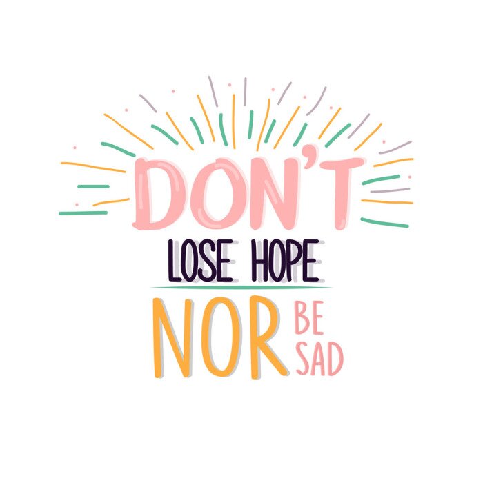 Poster Farbiger motivierender Text