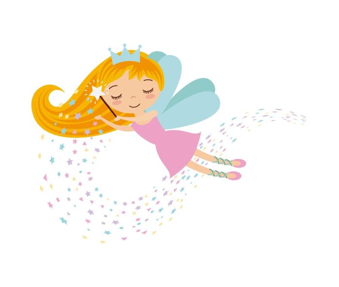 Poster Fee zaubert bunte Sterne