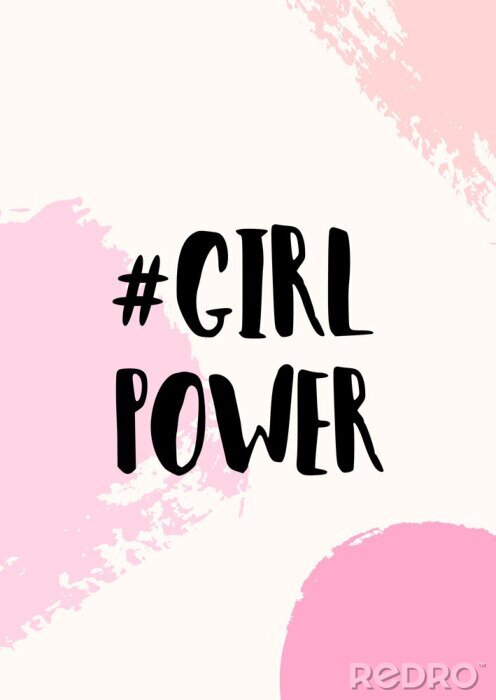 Poster Feministische Motivation mit einem Hashtag