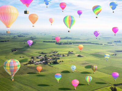 Poster Festival der bunten Luftballons