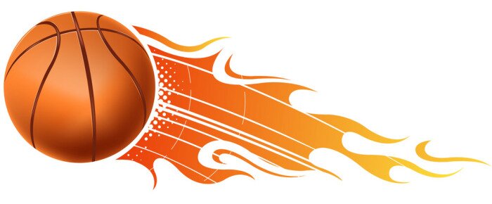 Poster Feuer Basketball