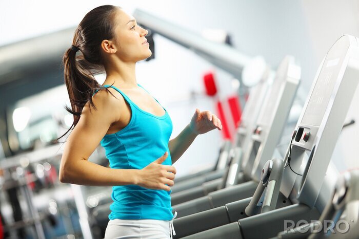 Poster Fitness Frau beim Laufen