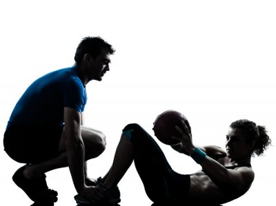 Poster Fitness für zwei Bauchmuskelübungen