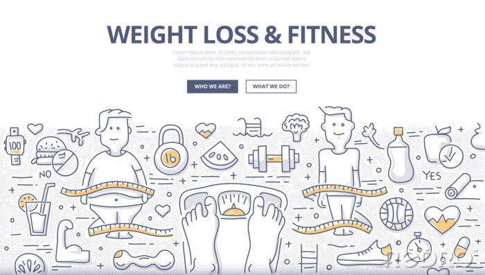 Poster Fitness Gewichtsverlust Grafik