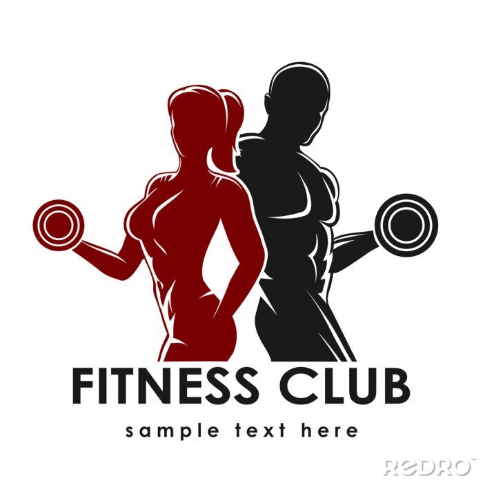 Poster Fitness Grafik zur Förderung eines Fitnessstudios