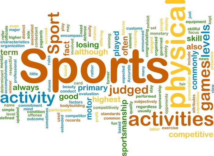 Poster Fitness Sport Beschriftung auf weißem Hintergrund