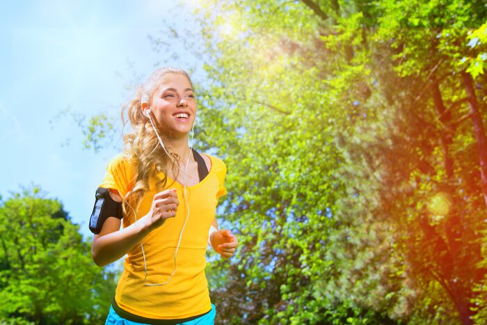 Poster Fitness Sport Joggen im Freien