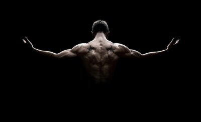 Poster Fitness Sport muskulöser männlicher Körper