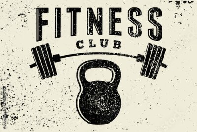 Poster Fitnessclub-Typografie