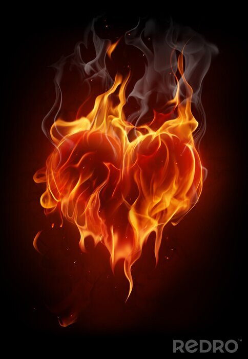 Poster Flaming heart