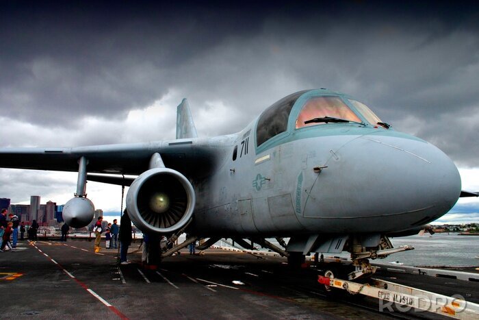 Poster Flugzeug und Triebwerk