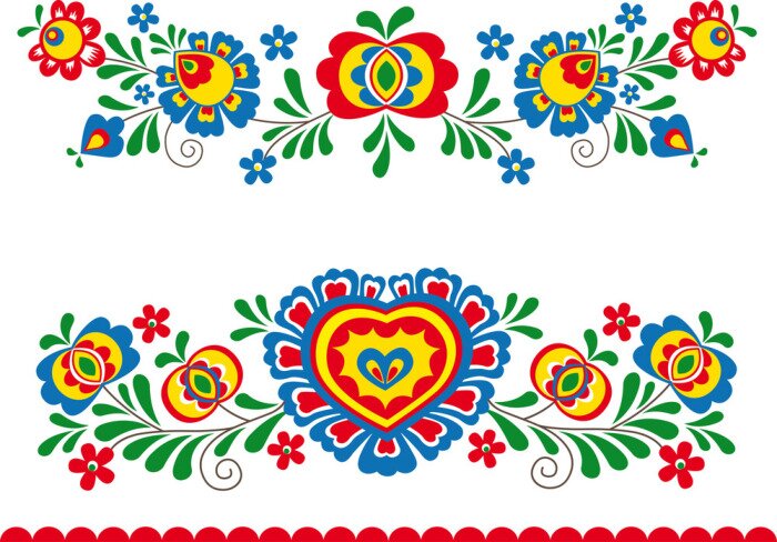 Poster Folk ornaments