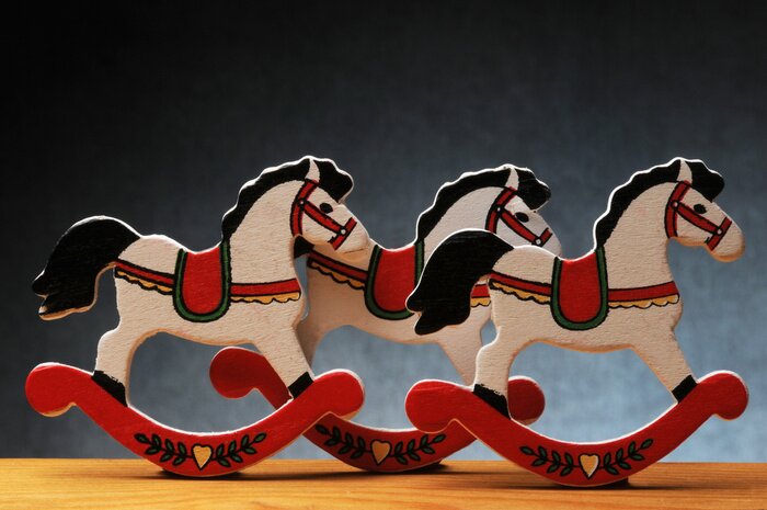 Poster Folk-Schaukelpferde