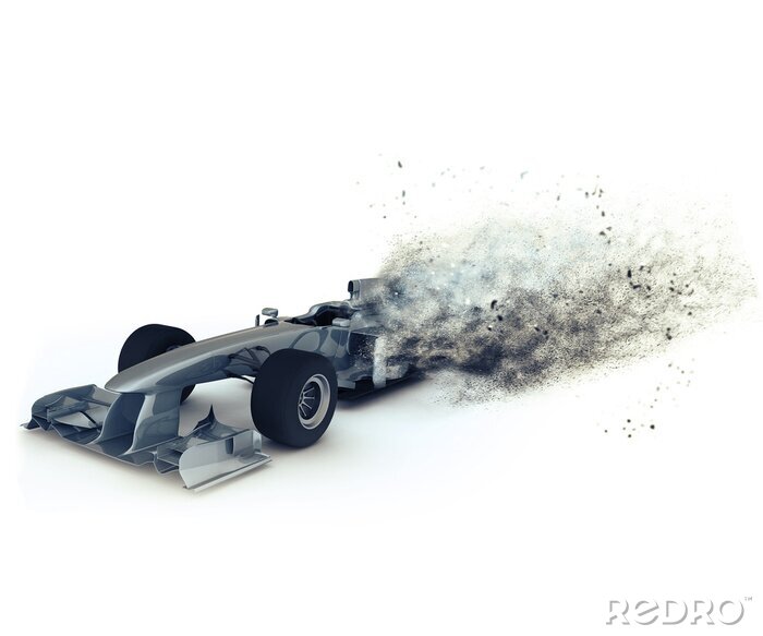 Poster Formel 1 3D Bolid Abstraktion