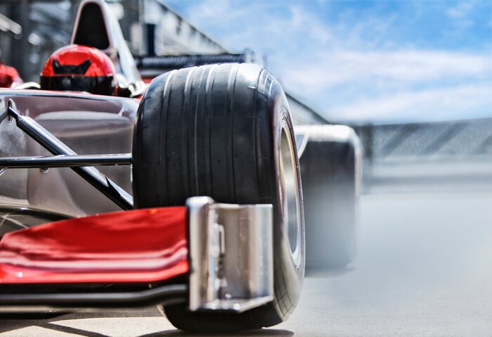 Poster Formel 1 auf der Rennstrecke