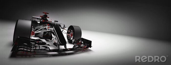 Poster Formel 1 Auto auf dunklem Hintergrund