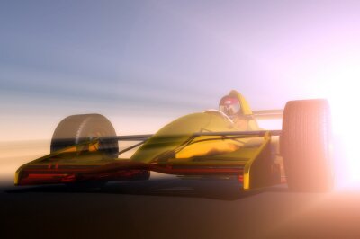 Poster Formel 1 Auto in der Sonne