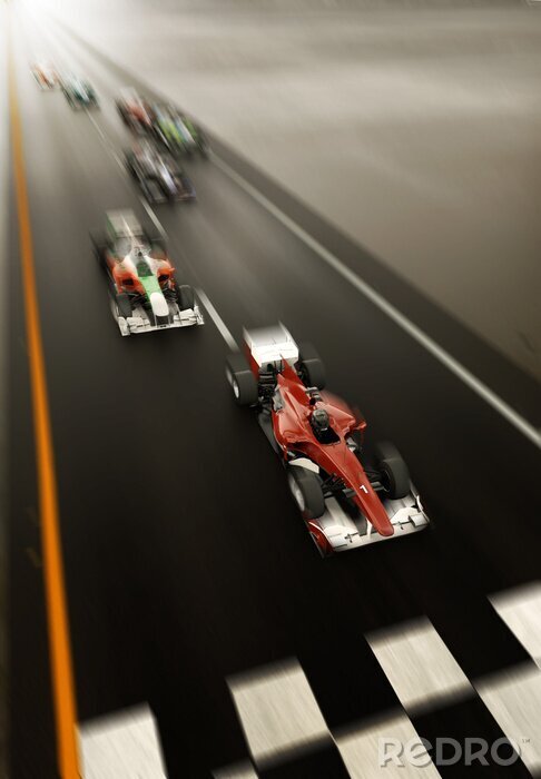 Poster Formel 1 Rennen und Autos