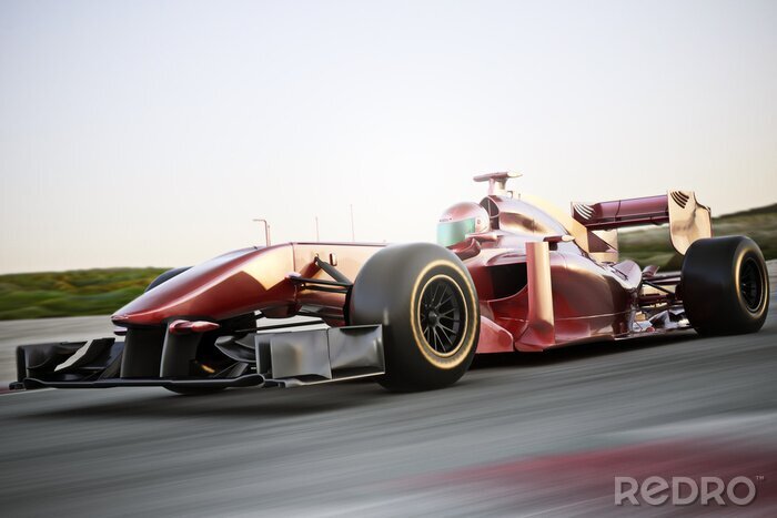 Poster Formel 1 rotes Auto