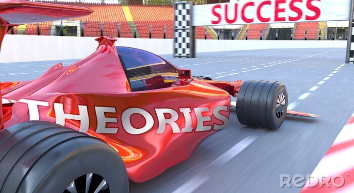 Poster Formel 1 rotes Auto auf der Strecke