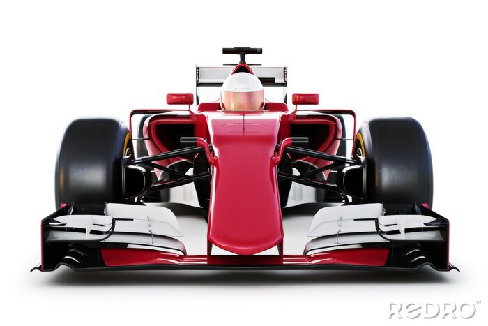 Poster Formel 1 rotes Auto und Fahrer