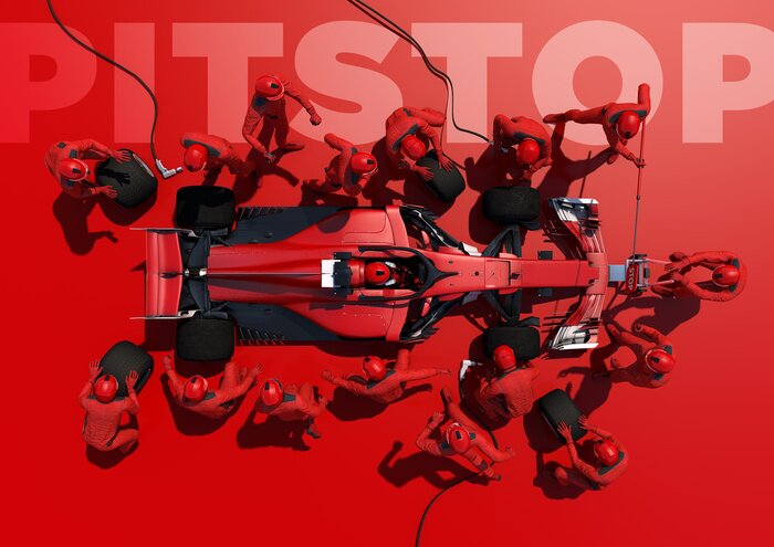 Poster Formel 1 Team in Rot