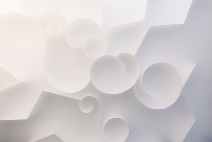 Poster Formen und Linien auf einer 3d-Oberfläche