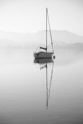Poster Foto eines einsamen Bootes