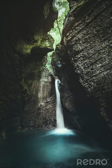 Poster Foto eines malerischen Wasserfalls