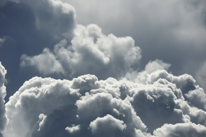 Poster Foto von gefiederten Wolken