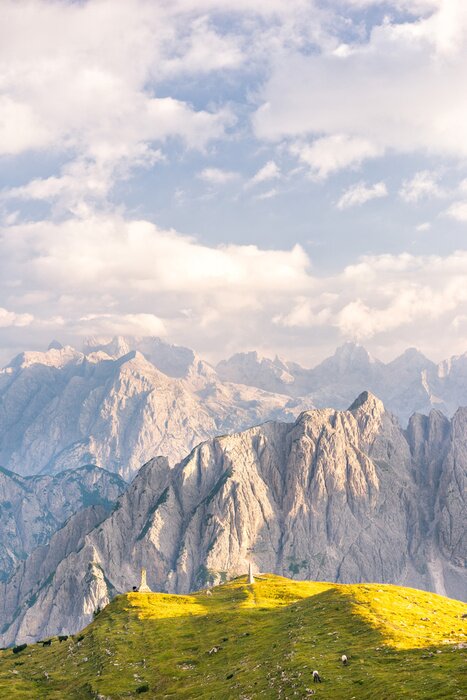 Poster Foto weißer Berge
