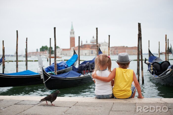 Poster Fotografierte Kinder in Venedig