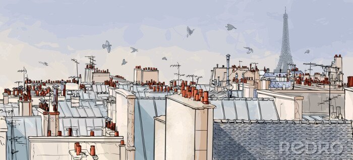 Poster Frankreich - Paris Dächer