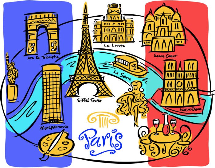 Poster Französische Symbole