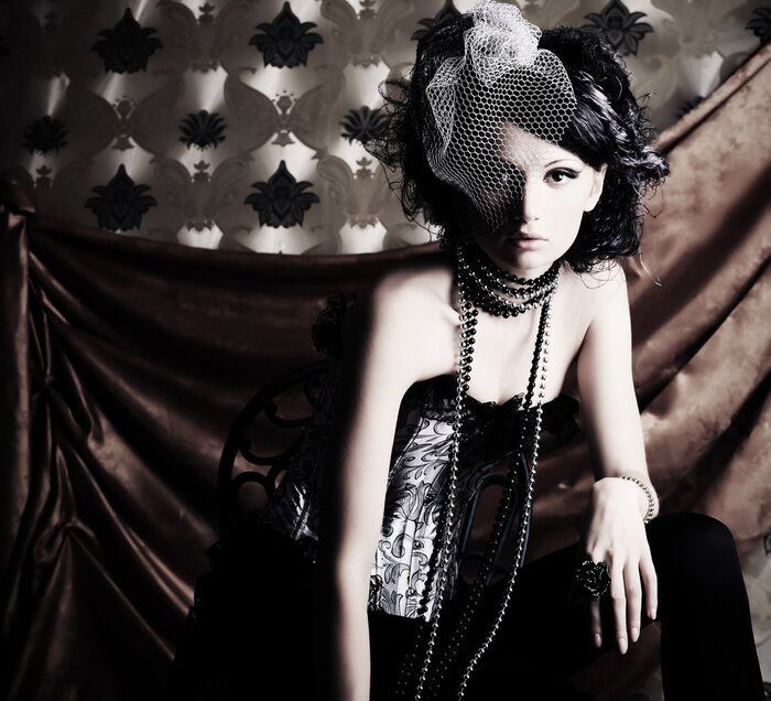 Poster Frau im Korsett